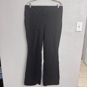 Bisou Bisou Michelle Bohbot Black Pinstripe Wide Leg Dress Pants Size 14